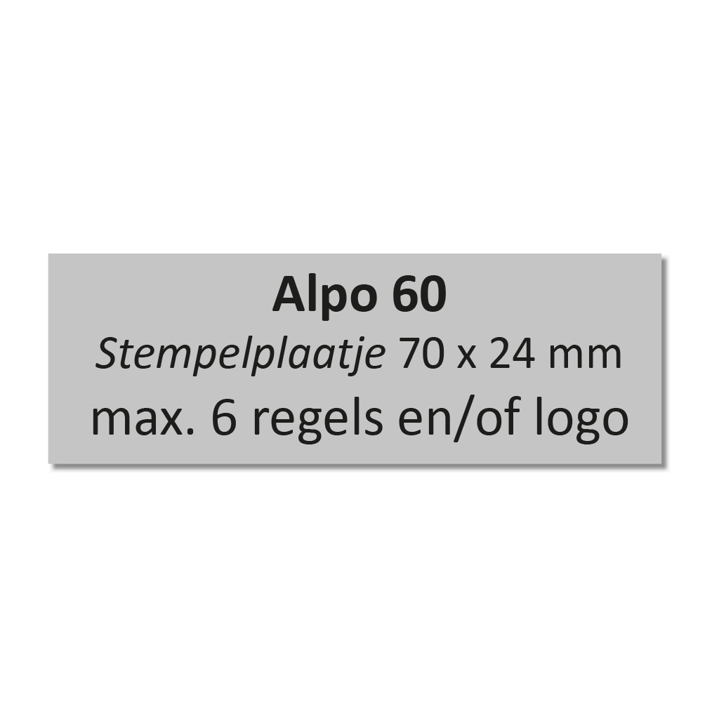 Alpo 60 - Posta 60 stempelplaatje