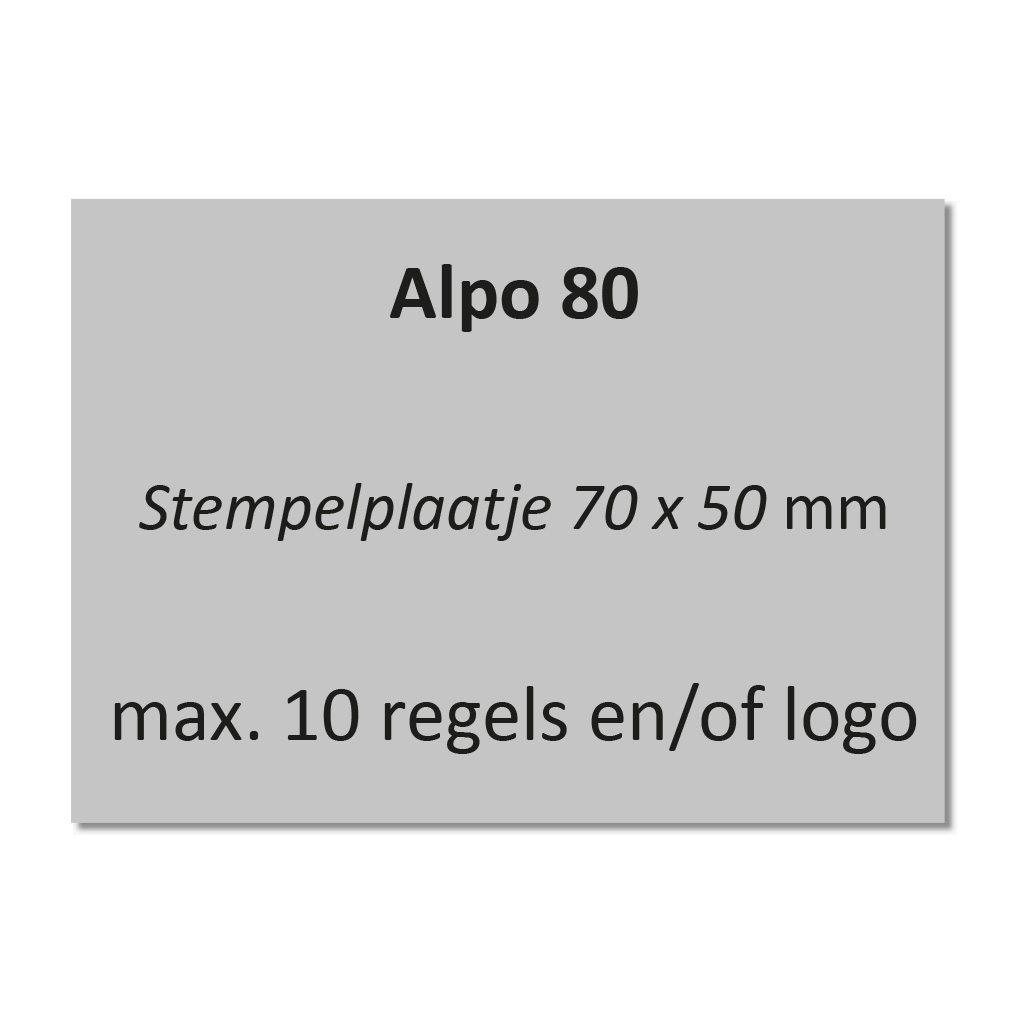 Alpo 80 - Posta 80 Stempelplaatje