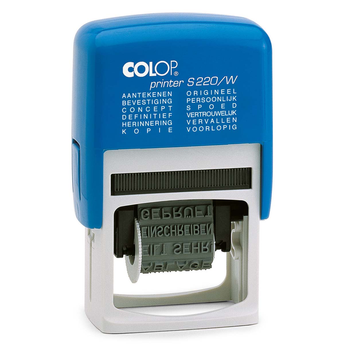 Stempel met standaard teksten