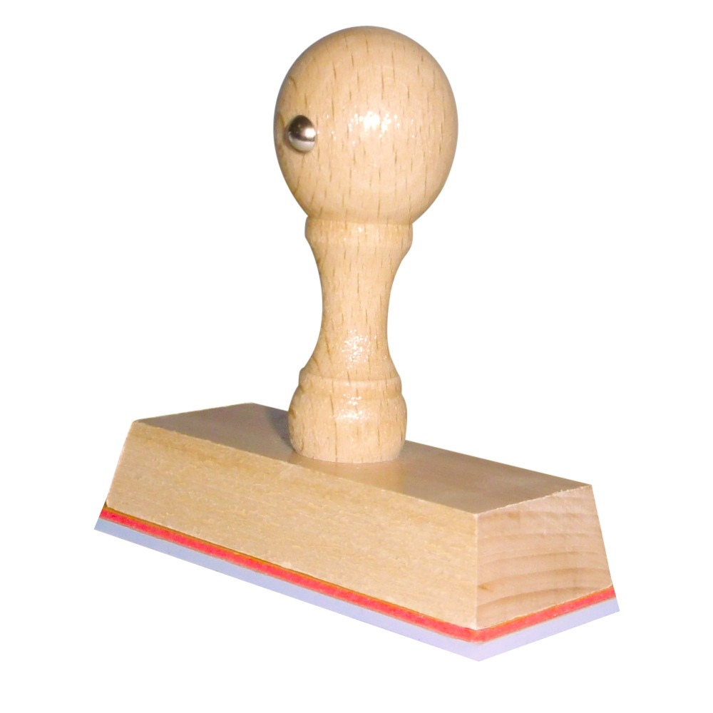 Houten Handstempel 75 x 30 mm