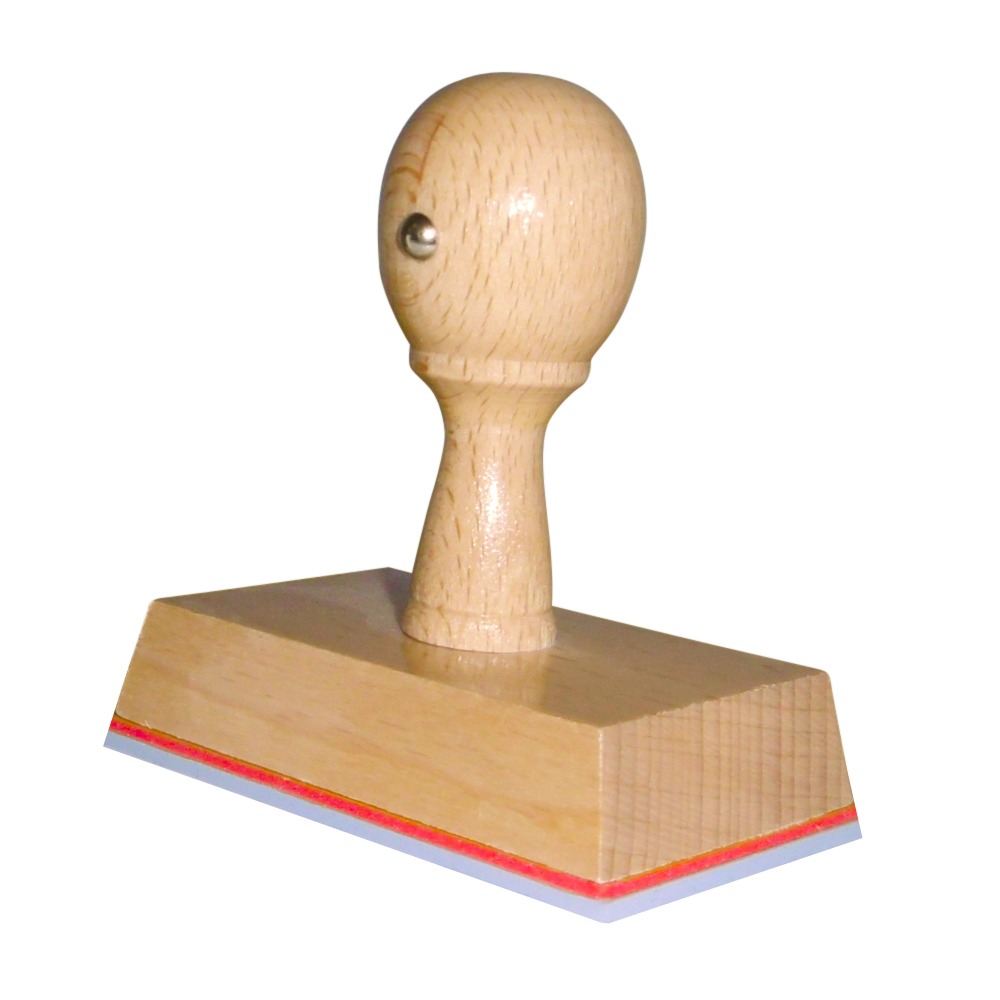 Houten Handstempel 75 x 45 mm