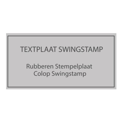Stempelplaat Swing Stempel 140x200mm | Bedrijfsstempels.nl
