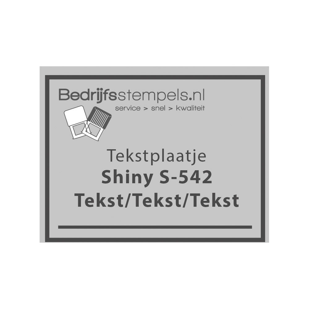 Shiny Printer S-542 tekstplaatje