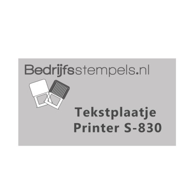 Shiny Printer S-830 tekstplaatje