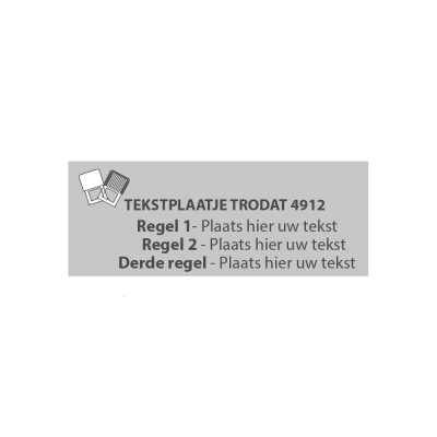 Trodat Printy 4912 Tekstplaatje