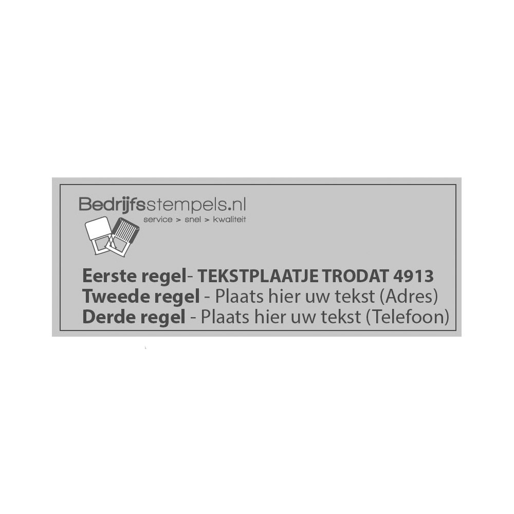 Tekstplaatje Trodat Printy 4913