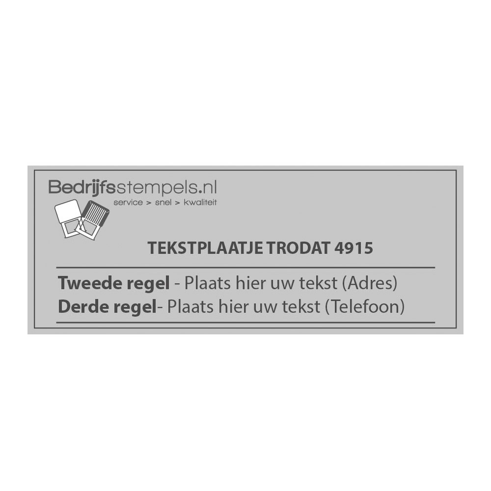 Trodat Printy 4915 Tekstplaatje