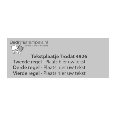 Trodat Printy 4926 Tekstplaatje