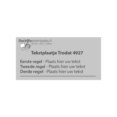 Trodat Printy 4927 Tekstplaatje