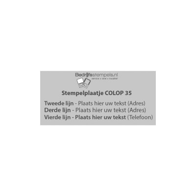 Stempelplaatje Colop Printer 35  | Bedrijfsstempels.nl