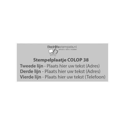 Stempelplaatjes Colop Printer 38 | Bedrijfsstempels.nl