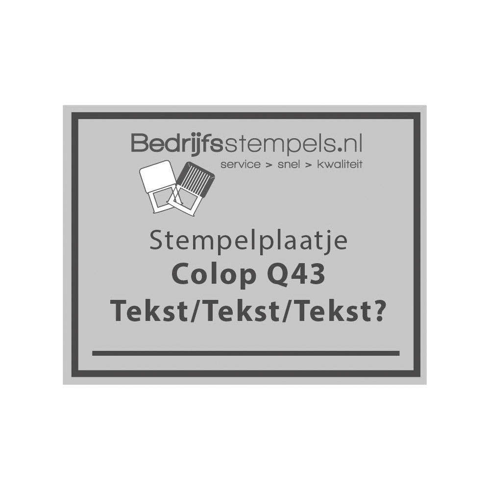 Colop Printer Q43 stempelplaatje | Bedrijfsstempels.nl