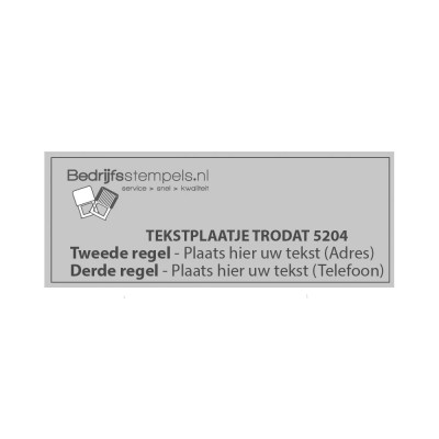 Trodat Professional 5204 tekstplaatje