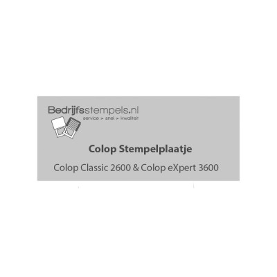 Colop 2600 & 3600 stempelplaatje