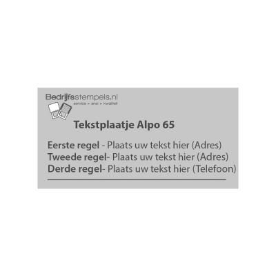 Alpo 65 - Posta 65 stempelplaatje