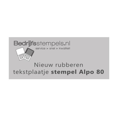 Alpo 80 - Posta 80 Stempelplaatje