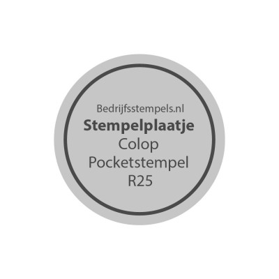Tekstplaatje Colop Pocket Stamp R25